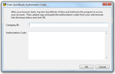 Authorisation Code Entry